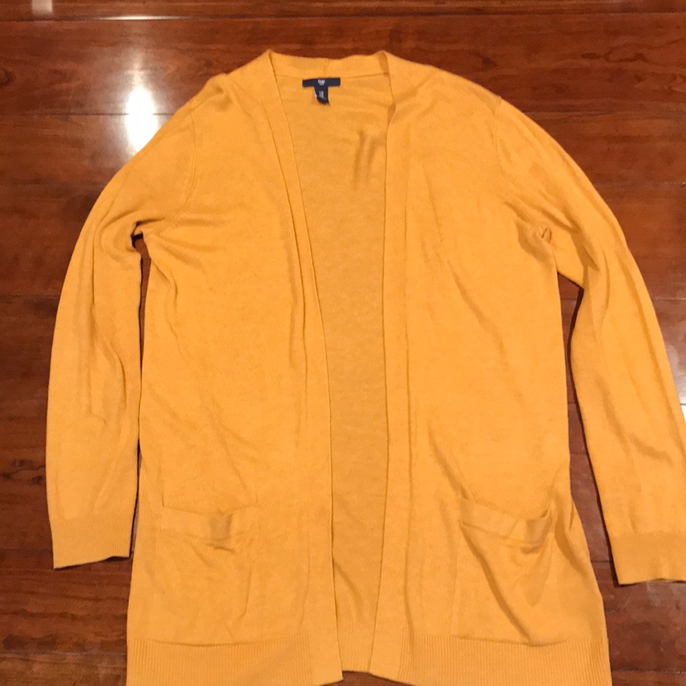 Mustard long cardigan